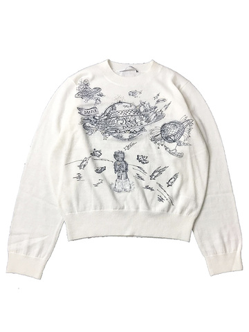Sketch Design Embroidery Knit