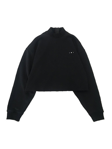 High-Neck Short Sweatshirt