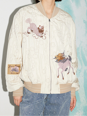 Glitter Embroidery Souvenir Jacket