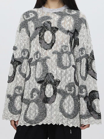 Penguin Design Knit Top