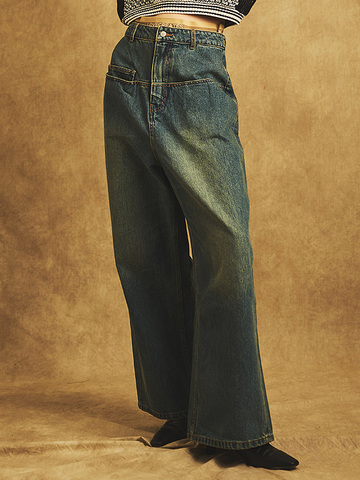 Waist Tape Denim Pants