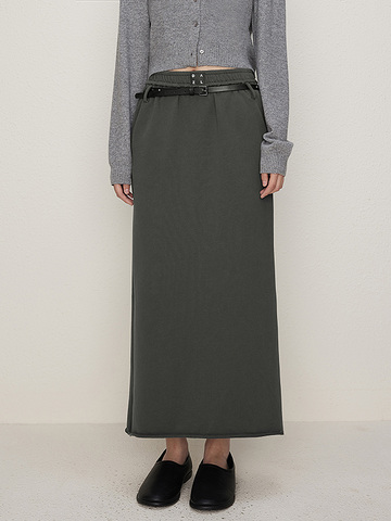 Belted Sweat Skirt