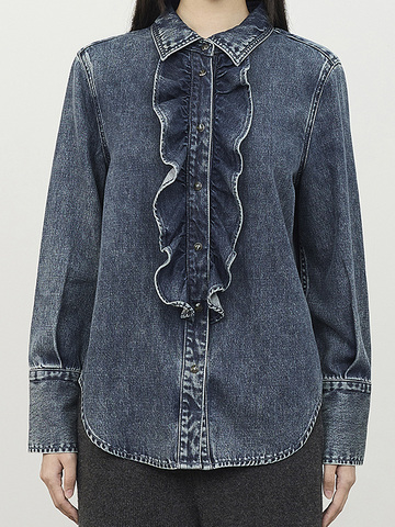 Frill Denim Shirt