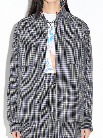Back Design Checkered Shirt-Jacket