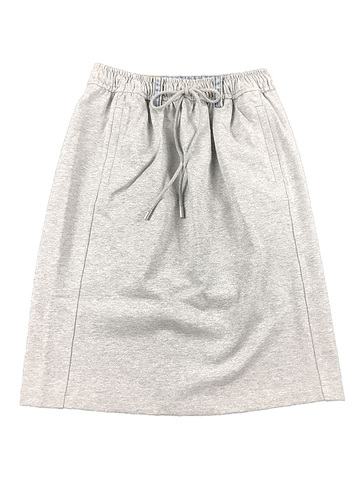 Sweat Combination Denim Skirt