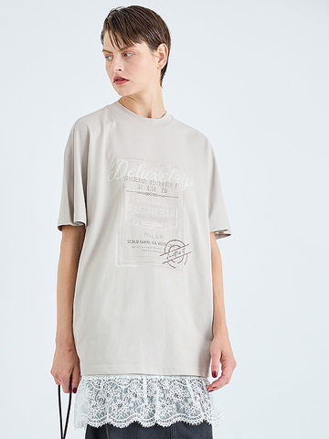 Lace Camisole Combination T-Shirt Dress