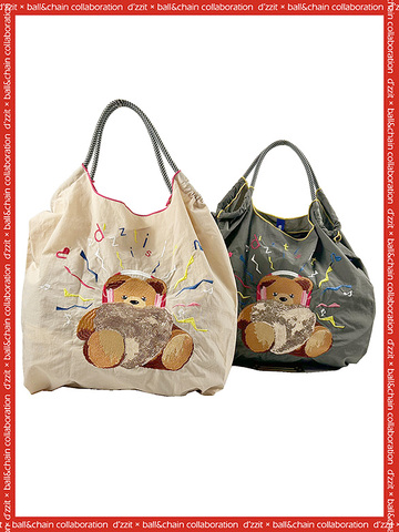 Music Bear Sequins Bag M