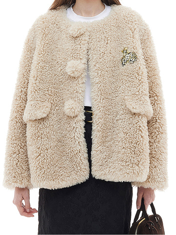 No-Collar Boa Coat