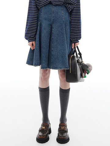 Logo One-Point Denim Skirt