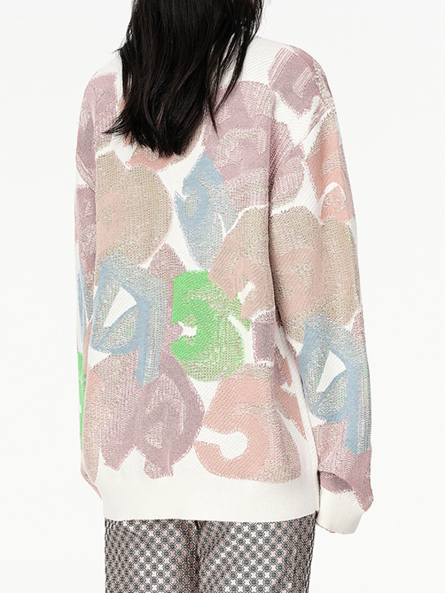 Colorful Printed Jaquared Knit