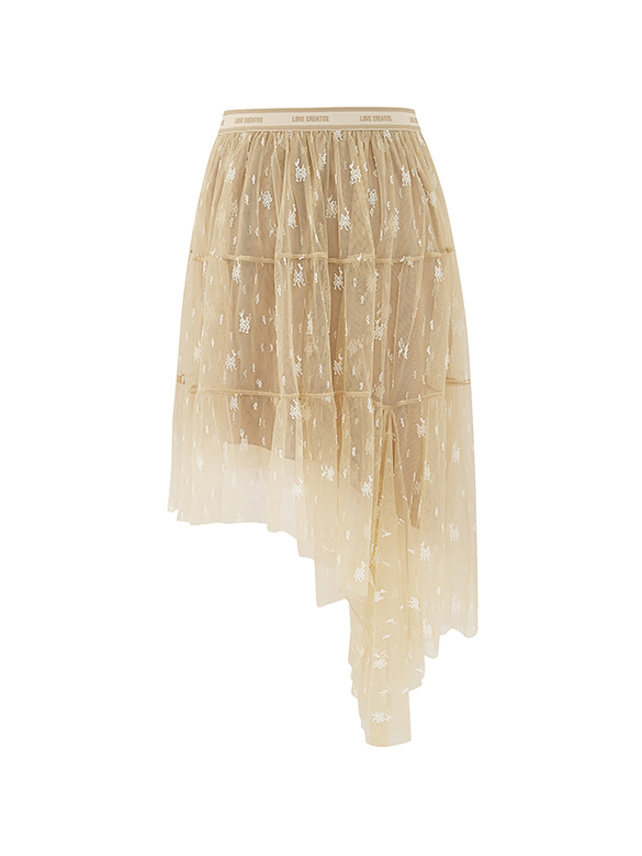 Lace Asymmetry Skirt
