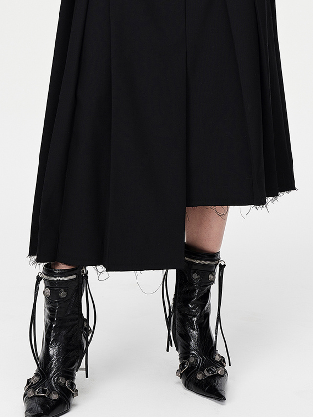 Asymmetry Tuck Skirt - DAZZLE FASHION(ダズルファッション)／d'zzit