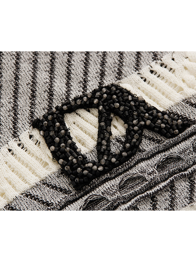 Design Stripe Knit Top - DAZZLE FASHION(ダズルファッション)／d 