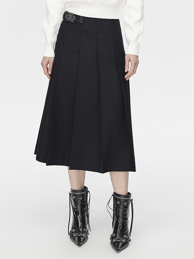 Belted Design Tuck Skirt - DAZZLE FASHION(ダズルファッション)／d