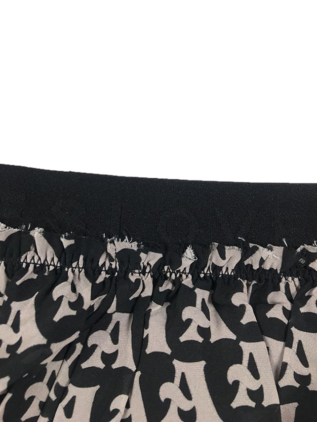 Logo Printed Lace Docking Skirt - DAZZLE FASHION(ダズル