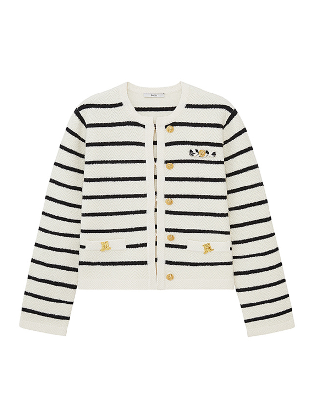 Stripe Knit Cardigan - DAZZLE FASHION(ダズルファッション)／d'zzit