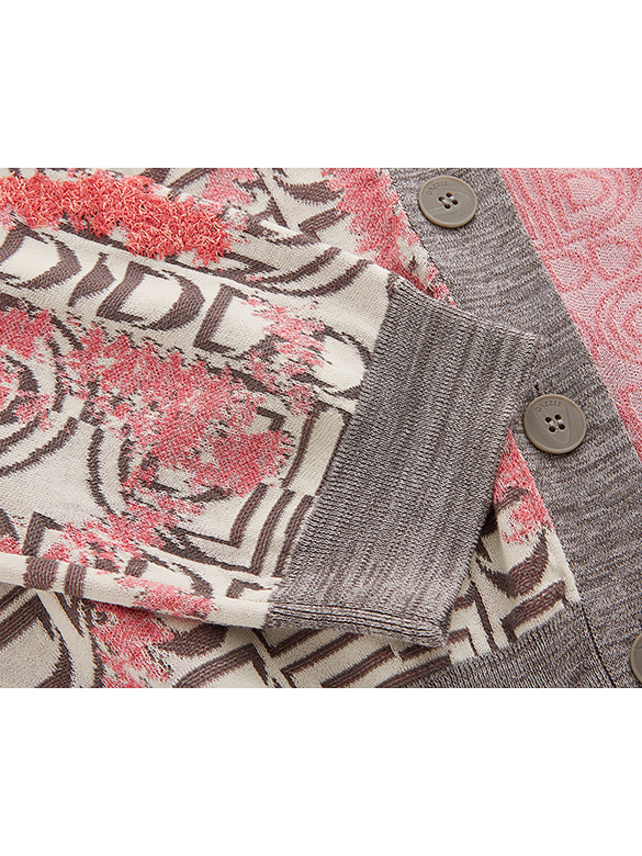Asymmetry Design Knit Cardigan
