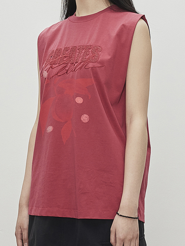 Embroidery Sleeveless Top