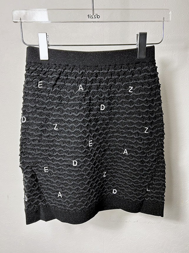 Logo Embroidery Knit Skirt