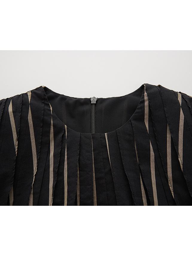 Stripe Pleats Dress