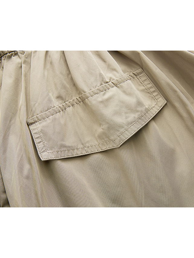 Waist Logo Tape Taffeta Skirt