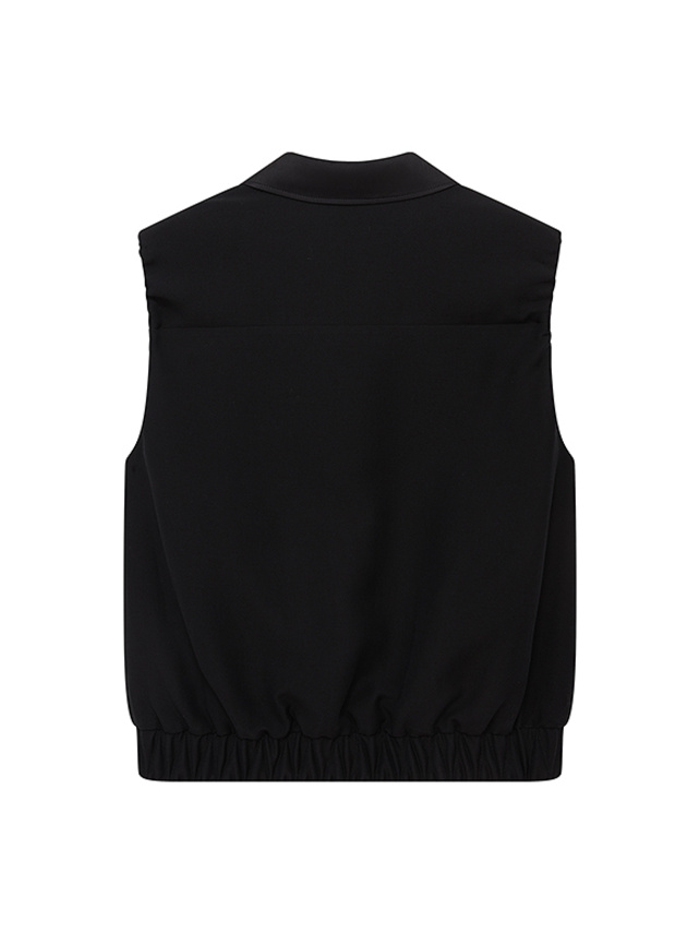 Reversible Zipper Sleeveless Blouson