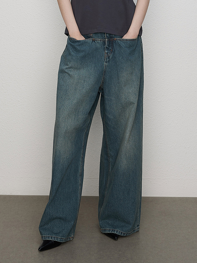 Waist Tape Denim Pants