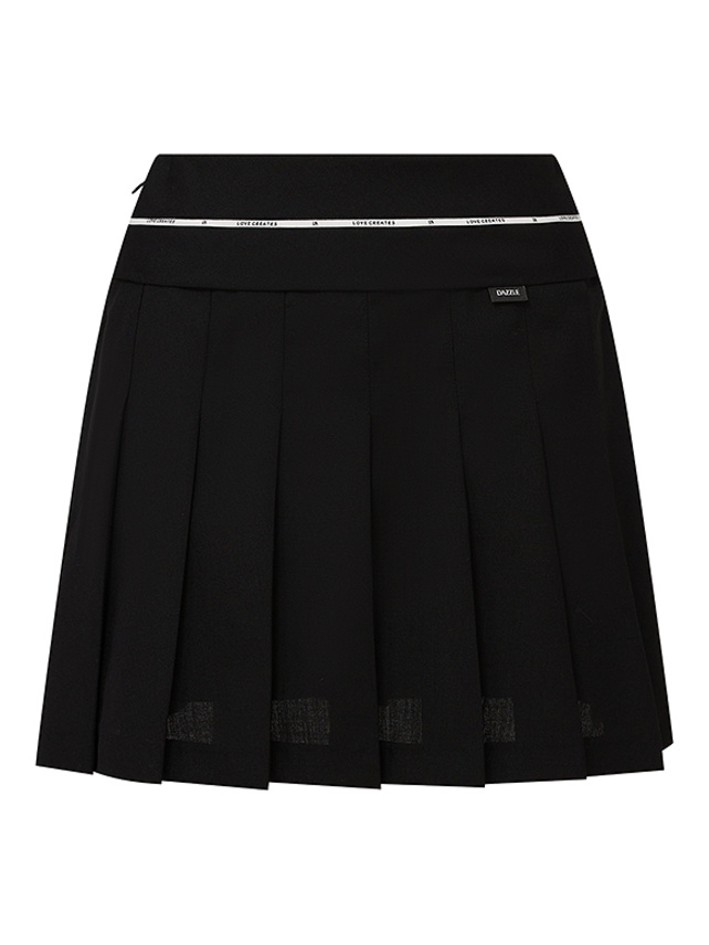 Waist Line Pleats Skirt