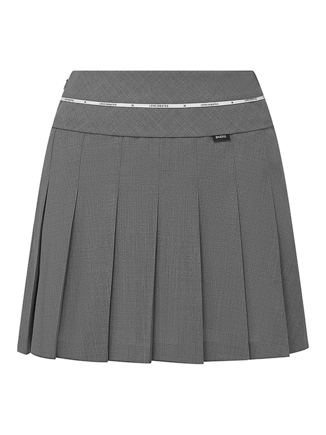 Waist Line Pleats Skirt