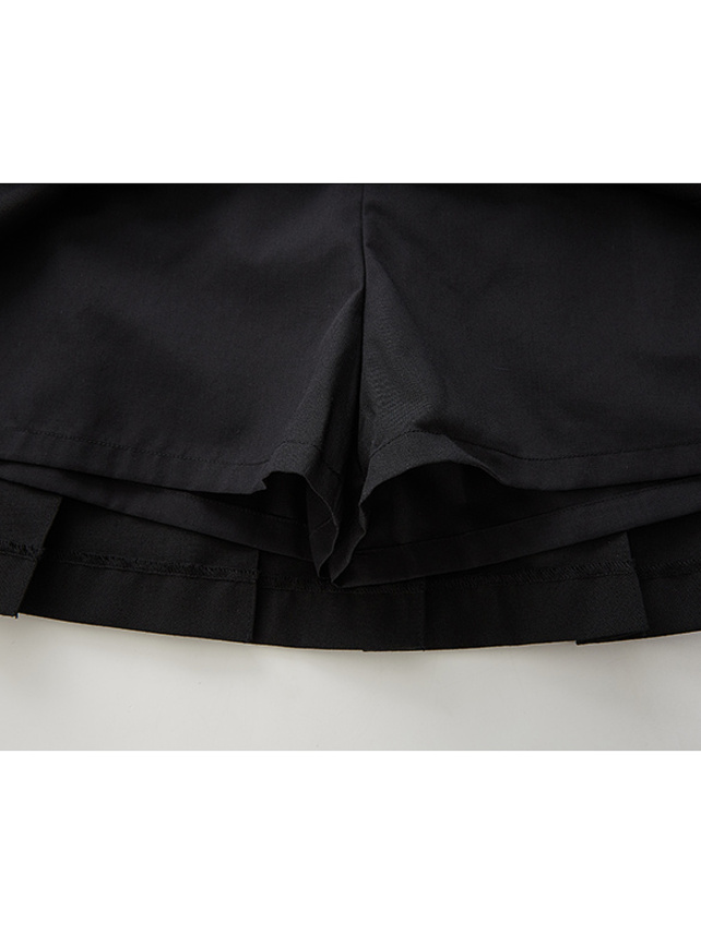 Waist Line Pleats Skirt