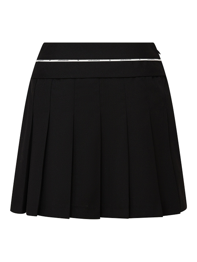 Waist Line Pleats Skirt