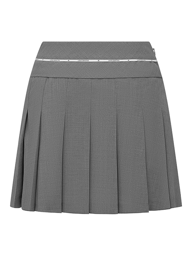 Waist Line Pleats Skirt