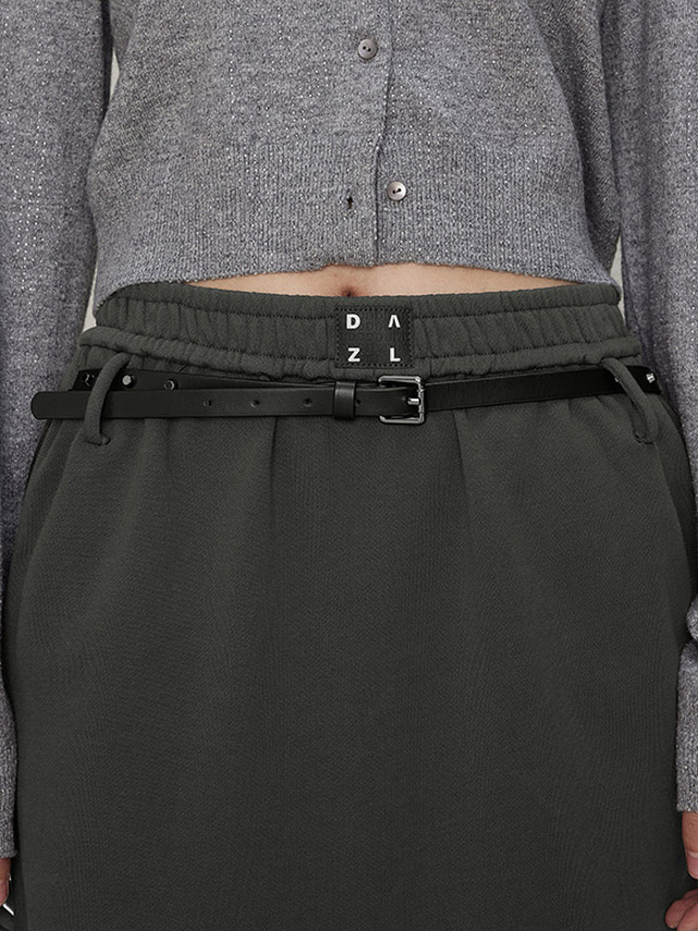 Belted Sweat Skirt