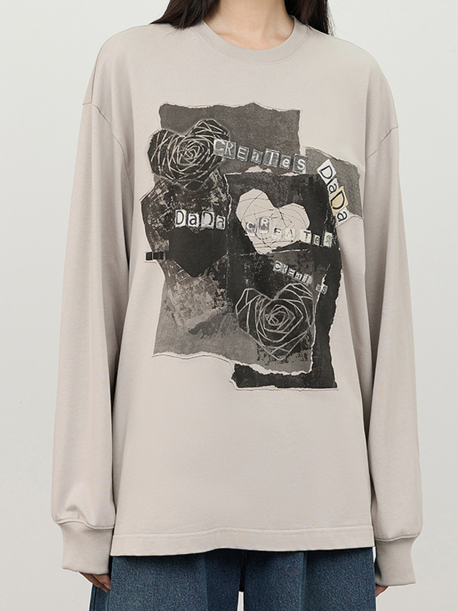 Rock Photo Patch Long Sleeves T-Shirt