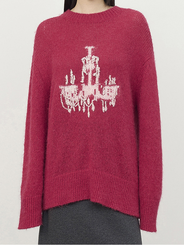 Embroidery & Beads Red Knit