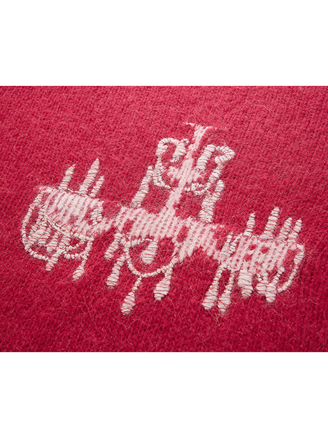 Embroidery & Beads Red Knit