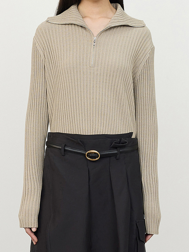 Zipper Rib Knit