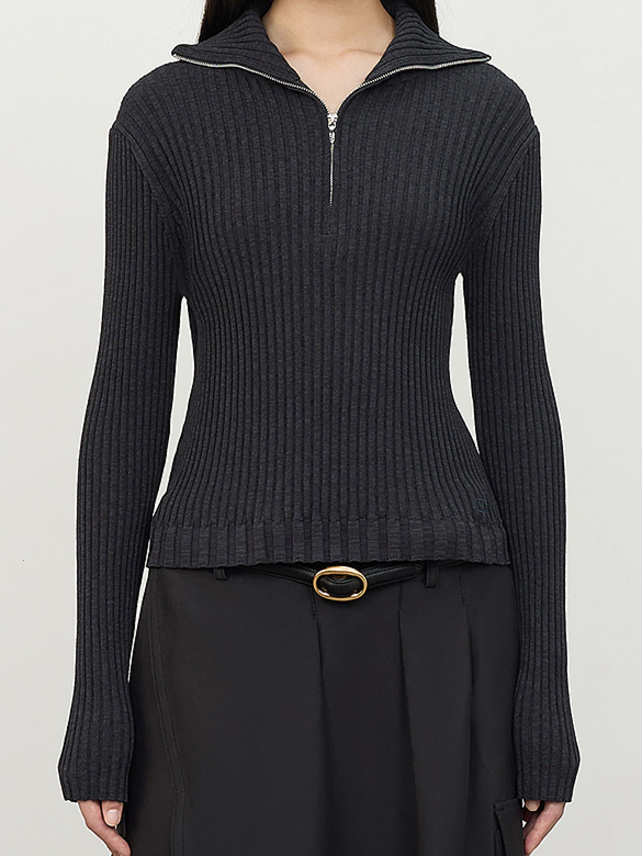 Zipper Rib Knit