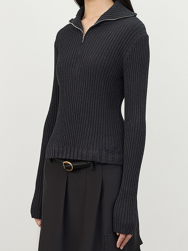 Zipper Rib Knit