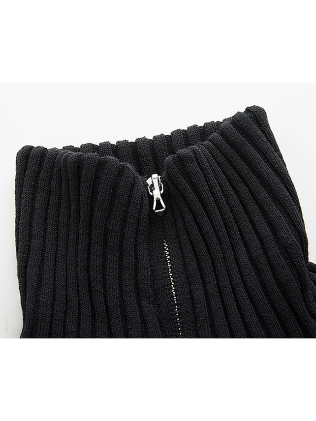 Zipper Rib Knit