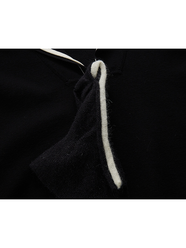 Bi-Color Sailor Collar Knit