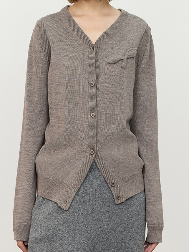 Shoulder Slit Sprout Knit Cardigan