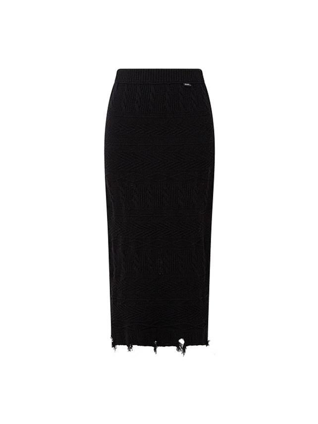 Damage Knit Skirt