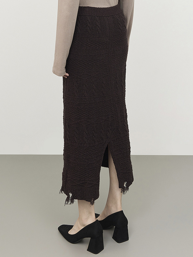 Damage Knit Skirt