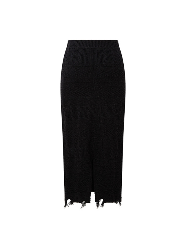 Damage Knit Skirt