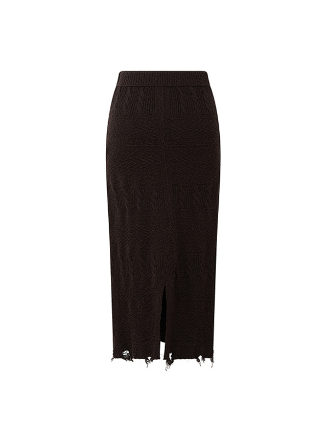 Damage Knit Skirt