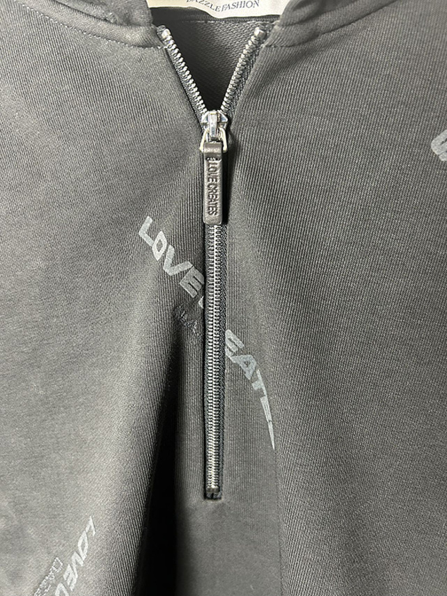 Logo Short Zipper Hoodie