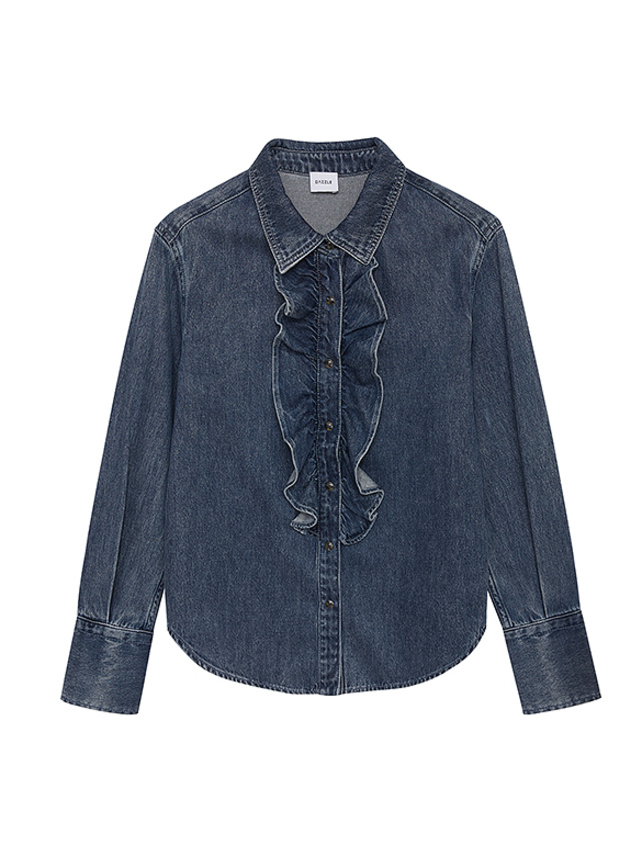 Frill Denim Shirt