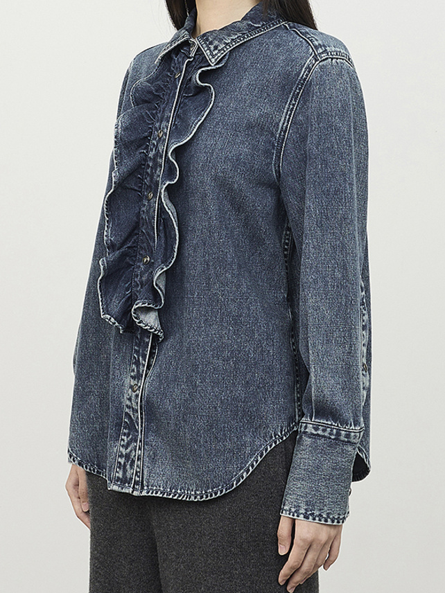 Frill Denim Shirt