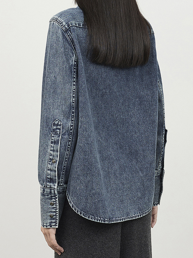 Frill Denim Shirt